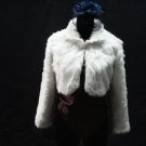 BRIDAL WEDDING OFF WHITE BOLERO ; FAUX FUR SHRUG ; WEDDING WRAP SHAWL SCARF#sh22