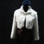 BRIDAL WEDDING OFF WHITE BOLERO ; FAUX FUR SHRUG ; WEDDING WRAP SHAWL SCARF#sh22