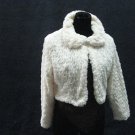 Off White Wedding Bridal Long Sleeve Faux Fur Shawl ;Wedding Bolero Jacket Wrap#sh23