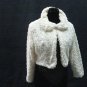 Off White Wedding Bridal Long Sleeve Faux Fur Shawl ;Wedding Bolero Jacket Wrap#sh23