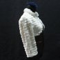 Off White Wedding Bridal Long Sleeve Faux Fur Shawl ;Wedding Bolero Jacket Wrap#sh24