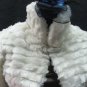 Off White Wedding Bridal Long Sleeve Faux Fur Shawl ;Wedding Bolero Jacket Wrap#sh24