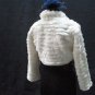 Off White Wedding Bridal Long Sleeve Faux Fur Shawl ;Wedding Bolero Jacket Wrap#sh24