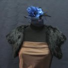 Wedding Bridal Sleeve Faux Fur Shawl ; Black Wedding Bolero Jacket Wrap#sh28bk