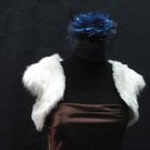 Wedding Sleeve Faux Fur Shawl ;Off white Wedding Bolero Jacket Wrap#sh28i