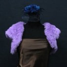 Wedding Sleeve Faux Fur Shawl ;Purple Wedding Bolero Jacket Wrap#sh28pu