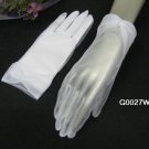 White organza Bridal Gloves ;Fancy Wrist Short Cute Bow Bride Gloves #27w