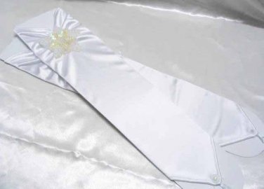 Finger-less Bridal Gloves ;Fancy Elbow Satin Bride Gloves #11W