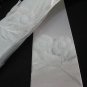 White Bridal Gloves ;Fancy Elbow Satin Floral Bride Gloves #25W