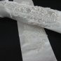 White Bridal Gloves ;Fancy Elbow Satin French lace Bride Gloves #31W