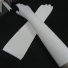 White Bridal Gloves ;Elbow elastic Lycra Bride Gloves #40w