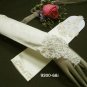 Finger-less Ivory Bridal Gloves ;Elbow satin lace Bride Gloves #68i