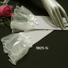 Ivory Bridal Gloves ;Organza Crochet Cute bow Bride Gloves #5i