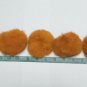 5 piece Handmade Dyed Orange Color Rabbit fur boa ; fluffy Thick Feather boa #FB3