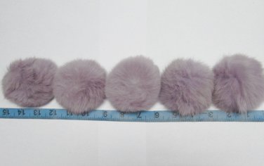5 piece Handmade Dyed Purple Color Rabbit fur boa ; fluffy Thick Feather boa #FB9