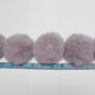 5 piece Handmade Dyed Purple Color Rabbit fur boa ; fluffy Thick Feather boa #FB9