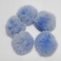 5 piece Handmade Dyed Blue Color Rabbit fur boa ; fluffy Thick Feather boa #FB10