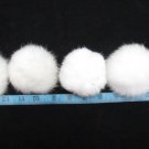 5 piece Handmade Dyed White Color Rabbit fur boa ; fluffy Thick Feather boa #FB12