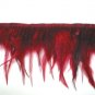 Handmade Dyed  Turkey feather fringe; fluffy Dyed burgundy marabou Feather boa #Ff20