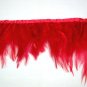 Handmade Turkey feather fringe; fluffy Dyed red marabou Feather boa #Ff25
