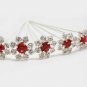 6 PCS BRIDAL HAIRPIN; DELICATE RED DAISY WEDDING HAIR PIN #1125r