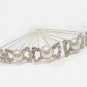 6 PCS BRIDAL HAIRPIN; SILVER CUTE BOW RHINESTONE PEARL WEDDING HAIR PIN #1178