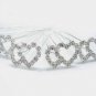 6 PCS BRIDAL HAIRPIN; SILVER SWEETHEART RHINESTONE WEDDING HAIR PIN #1253