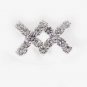 6 PCS BRIDAL HAIRPIN; SILVER TWIN CROSS WEDDING HAIR PIN #1342