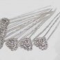 6 PCS BRIDAL HAIRPIN; SILVER SPARKLE WEDDING HAIR PIN #1533