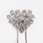 6 PCS BRIDAL HAIRPIN; SILVER SPARKLE WEDDING HAIR PIN #1533