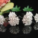 6 PCS BRIDAL HAIRPIN;SILVER SPARKLE DAISY WEDDING HAIR PIN #1292