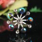 6 PCS BRIDAL HAIRPIN;SILVER SPARKLE DAISY WEDDING HAIR PIN #1529ab