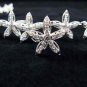 6 PCS BRIDAL HAIRPIN;SILVER SPARKLE FLORAL WEDDING HAIR PIN #2672