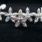 6 PCS BRIDAL HAIRPIN;SILVER SPARKLE FLORAL WEDDING HAIR PIN #2672b