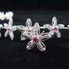 6 PCS BRIDAL HAIRPIN;SILVER SPARKLE FLORAL WEDDING HAIR PIN #2672p