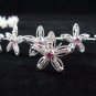 6 PCS BRIDAL HAIRPIN;SILVER SPARKLE FLORAL WEDDING HAIR PIN #2672p