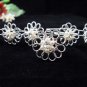 6 PCS BRIDAL HAIRPIN;SILVER ALLOY DAISY WEDDING HAIR PIN #2958
