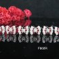 6 PCS CUTE BOW BRIDAL HAIRPIN;SILVER RED CRYSTAL WEDDING HAIR PIN #602rr