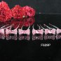 6 PCS CUTE BOW BRIDAL HAIRPIN;SILVER PINK CRYSTAL WEDDING HAIR PIN #639P