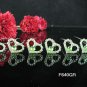 6 PCS CUTE BOW BRIDAL HAIRPIN;SILVER GREEN CRYSTAL WEDDING HAIR PIN #640GR