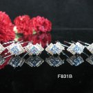 6 PCS BRIDAL HAIRPIN;SILVER CRYSTAL RUBY BLUE WEDDING HAIR PIN #831b