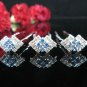 6 PCS BRIDAL HAIRPIN;SILVER CRYSTAL RUBY BLUE WEDDING HAIR PIN #831b