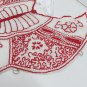 Cute butterfly red & white sexy top; woman hippie top; fashionable beaded dancing belly top#27