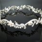 Bridal Bride Silver Crystal Small Crown ;Delicate Silver Pearl Tiara Regal ;wedding headpiece#6080