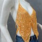 Sexy Halter Top ; woman hippie top; fashionable crochet sequin beaded dancing belly bar top#20