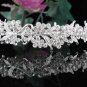 Crystal Rhinestone Floral Alloy Bridal Headband ;Sparkle Beautiful Silver Wedding Bridal Tiara #701