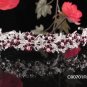 Crystal Rhinestone Floral Alloy Bridal Headband ;Sparkle Beautiful Silver Wedding Bridal Tiara #701r