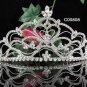 Huge Crystal Rhinestone Bridal Tiara ;Sparkle Beautiful Silver Wedding Tiara; Bride Regal#808