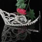 Huge Crystal Rhinestone Bridal Tiara ;Sparkle Beautiful Silver Wedding Tiara; Bride Regal#808