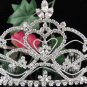 Huge Crystal Rhinestone Bridal Tiara ;Sparkle Beautiful Silver Wedding Tiara; Bride Regal#808